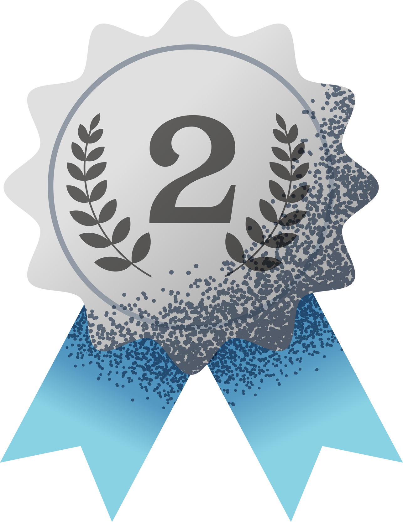 2nd success champion achievement award icon isolated  illustration